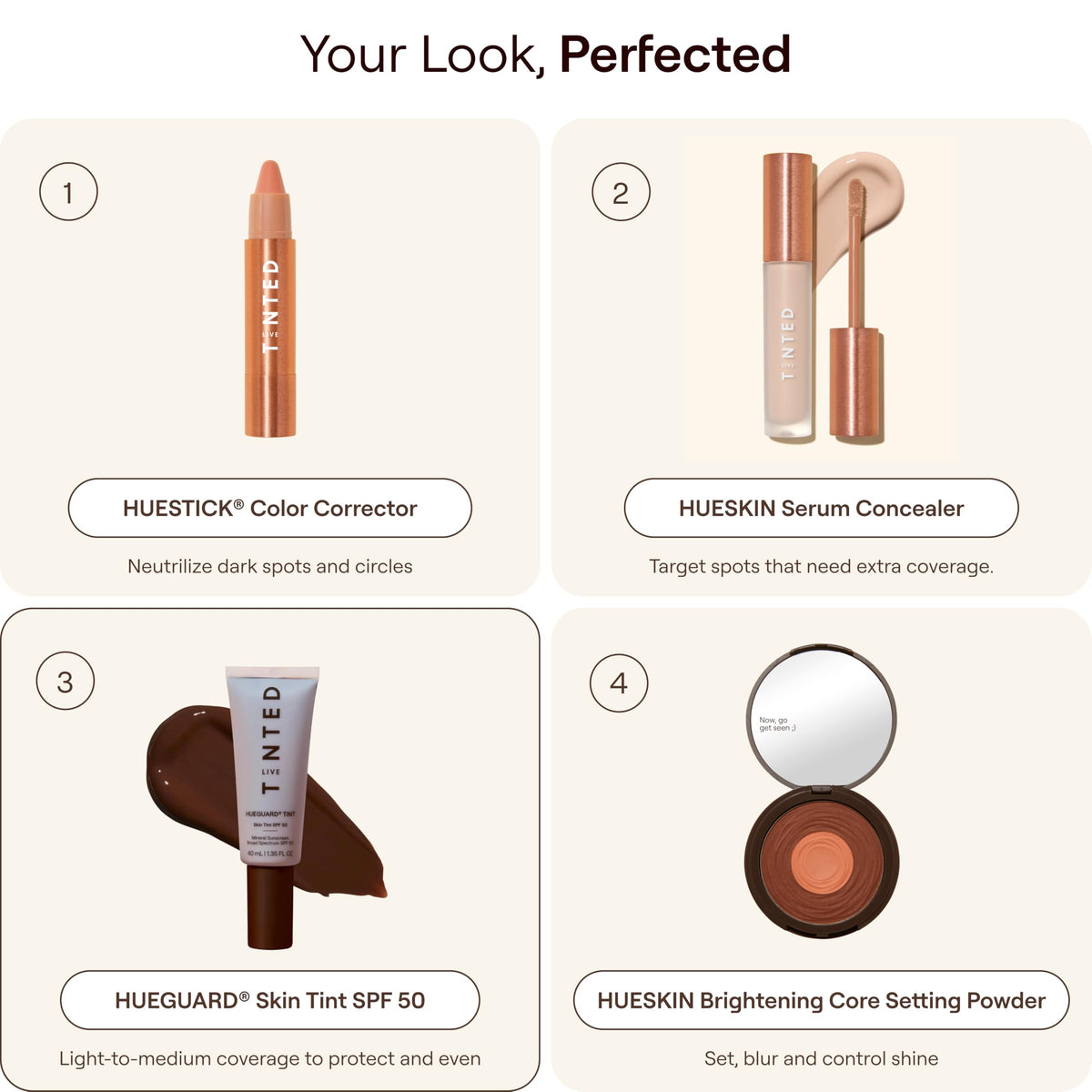Live Tinted Hueguard Tinted Sunscreen SPF 50 packaging details