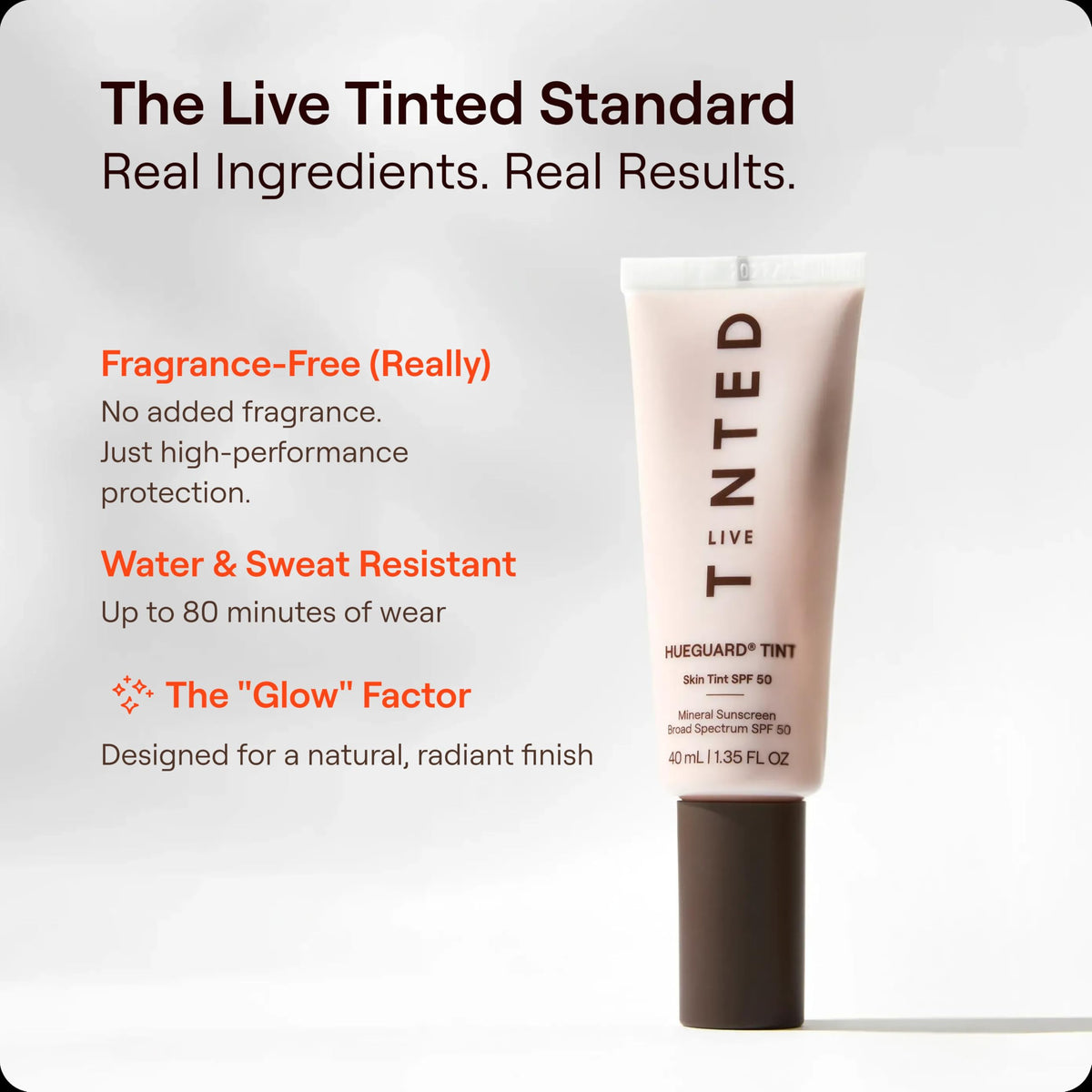 Live Tinted Hueguard Tinted Sunscreen SPF 50 side view