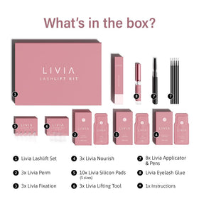 LIVIA Korean Lash Lift Kit lifting lotion and setting solution