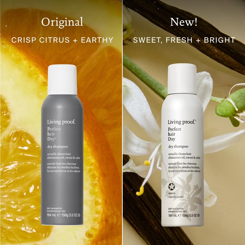 Living Proof Dry Shampoo 5.5 oz in hand for application