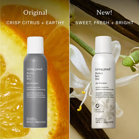 Living Proof Dry Shampoo 5.5 oz in hand for application