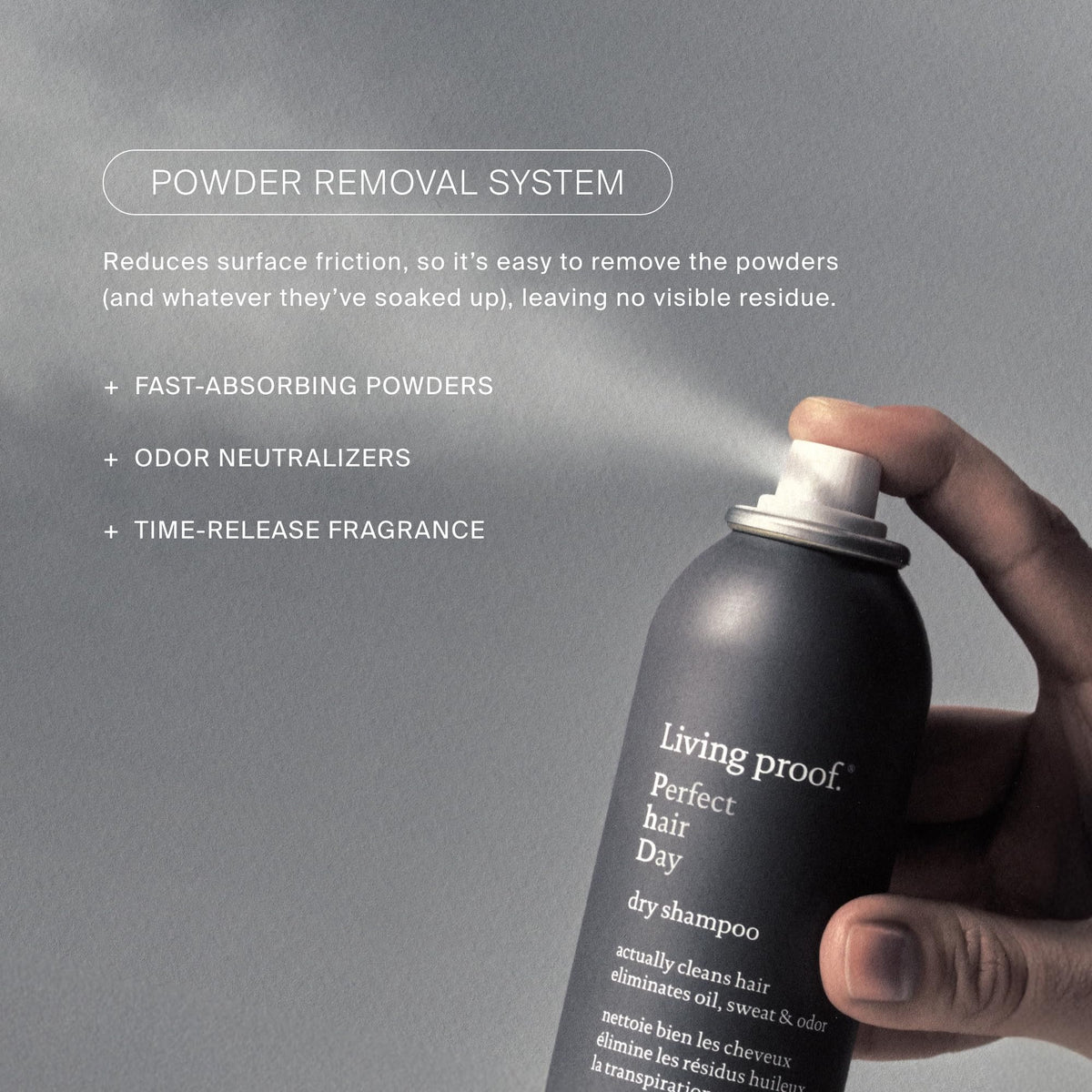 Living Proof Perfect Hair Day Dry Shampoo 198ml close-up of nozzle