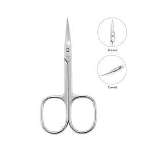 LIVINGO Nail Scissors in use for trimming eyebrows