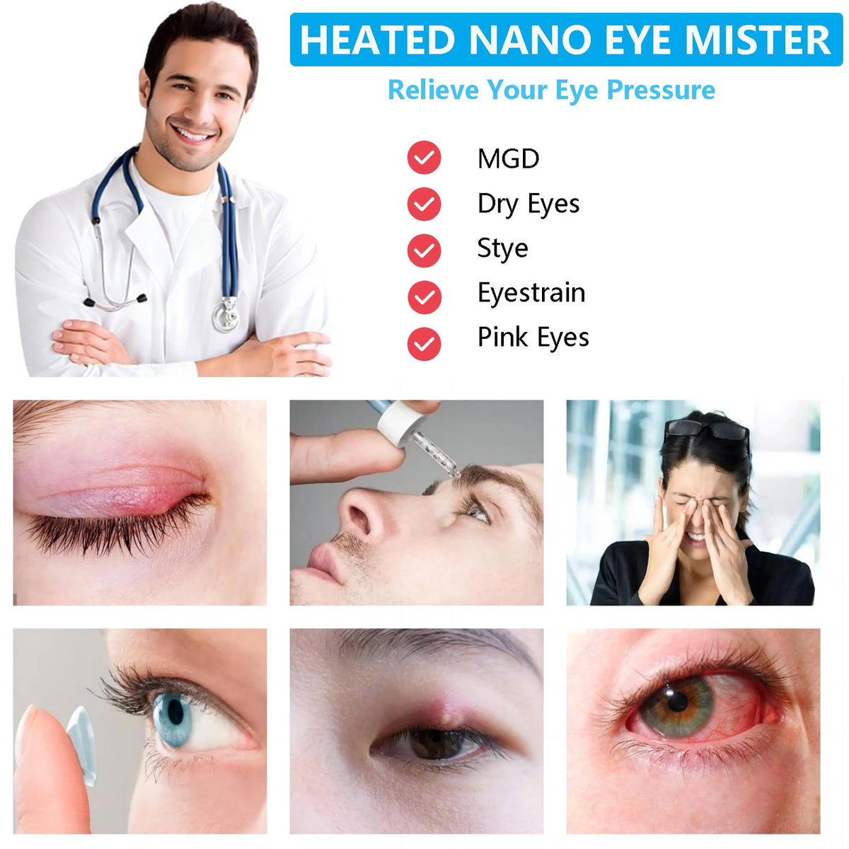 LIZICH Eye Mist Sprayer showing mist function