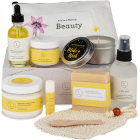 Lizush Citrus Spa Gift Basket front view with all items displayed