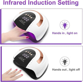 LKE 268W UV LED Nail Lamp removable bottom plate