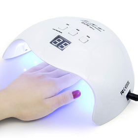 LKE Gel UV LED Nail Polish Lamp front view with LCD screen