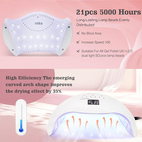 LKE Gel UV Nail Lamp packaging display