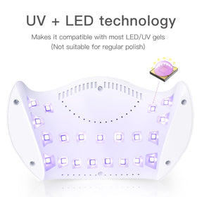 LKE Nail Lamp lightweight design with curved housing