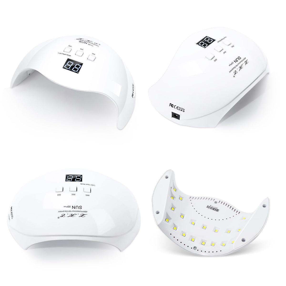 LKE Nail Lamp side view showing smart sensor
