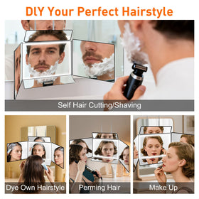 LMZNXCZ 5 Way Hair Cutting Mirror folded for travel