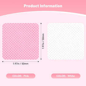 LNDIEHS nail wipes showing pink and white colours