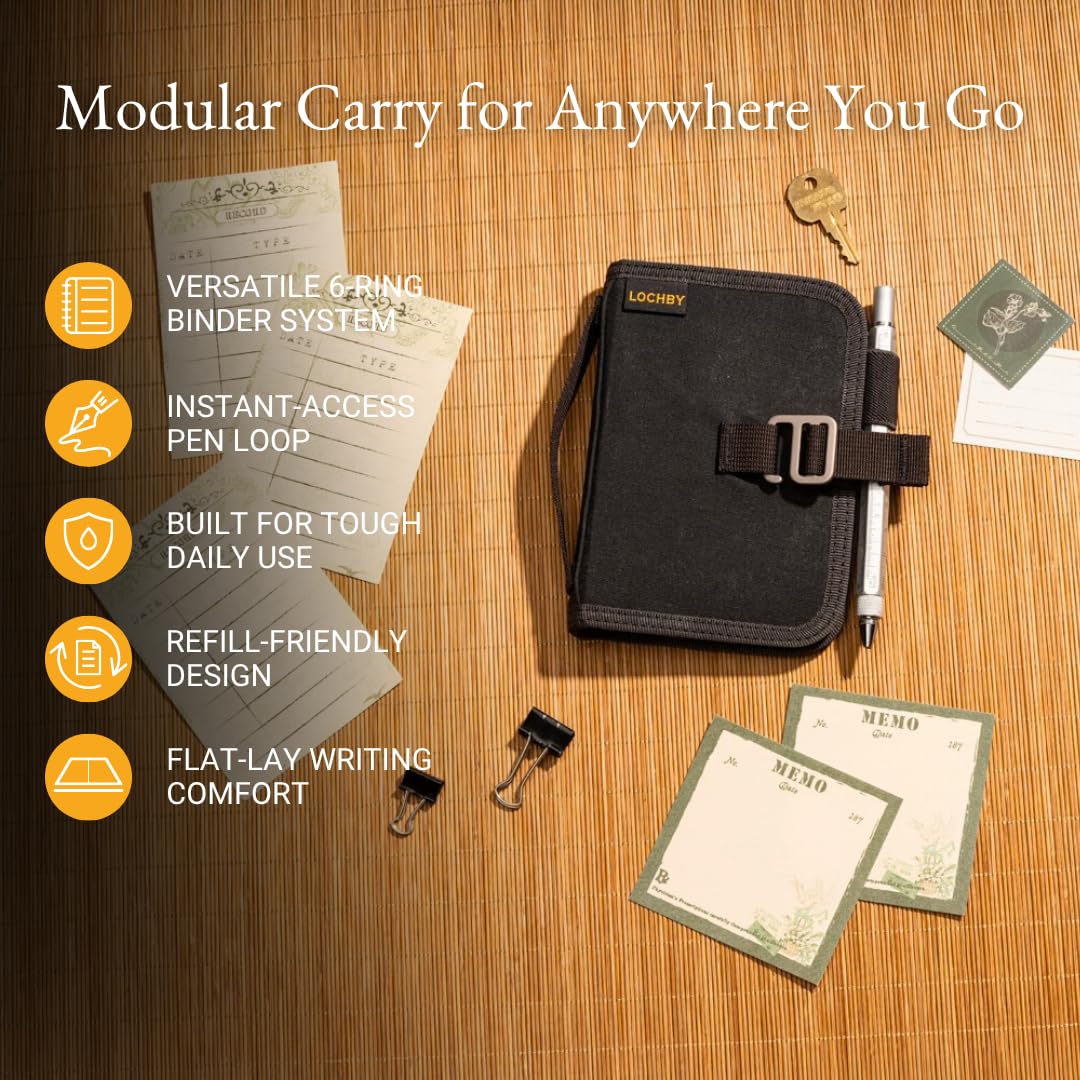 LOCHBY Field Binder A7 in a travel setting