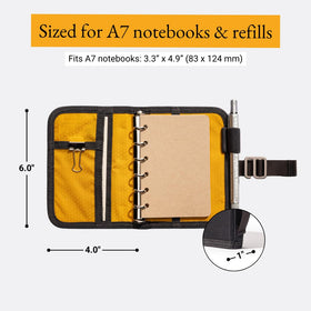 LOCHBY Field Binder A7 laying flat with pages