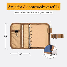 LOCHBY Field Binder A7 with multiple pockets for organisation