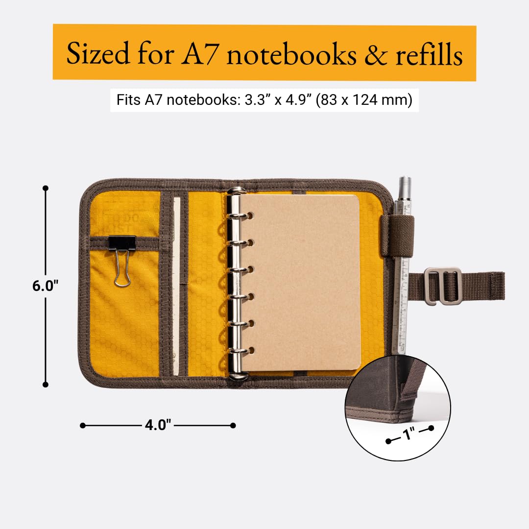 LOCHBY Field Binder A7 with multiple pockets for organisation