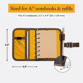 LOCHBY Field Binder A7 with multiple pockets for organisation