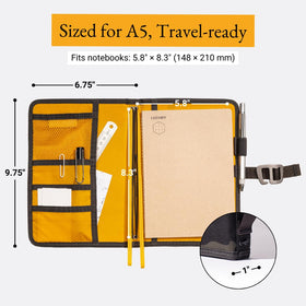 LOCHBY Field Journal showing integrated pen loop