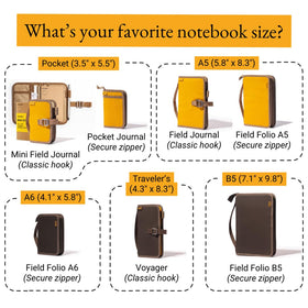 LOCHBY Mini Field Journal with pen attached
