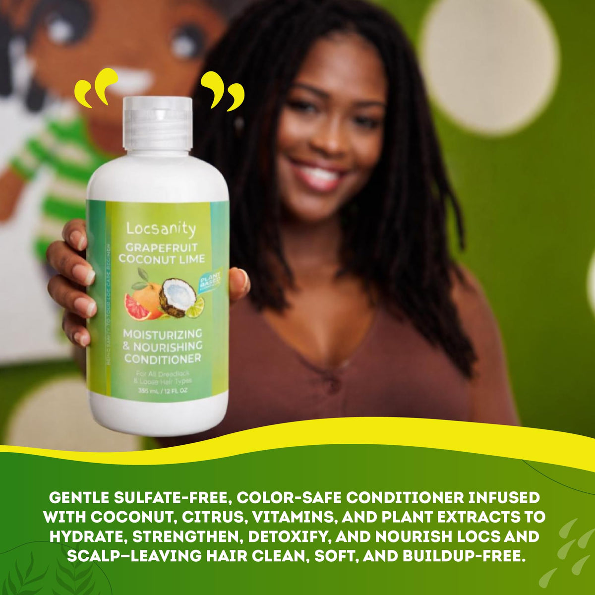 Locsanity 2-in-1 Loc Conditioner in use on locs