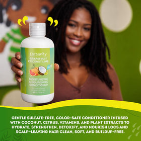 Locsanity 2-in-1 Loc Conditioner in use on locs