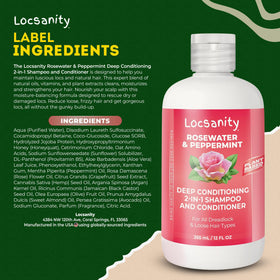Locsanity 2-in-1 Shampoo and Conditioner on a shelf