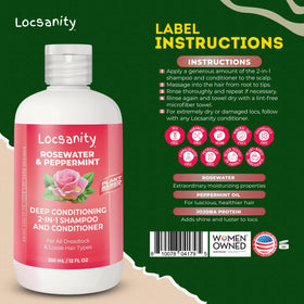 Locsanity 2-in-1 Shampoo and Conditioner with natural ingredients