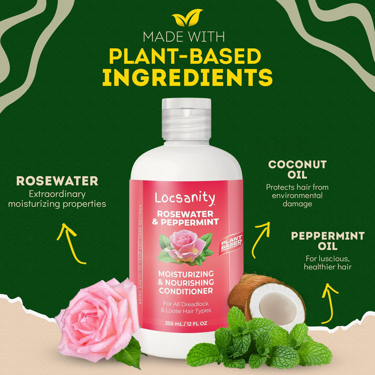 Locsanity Conditioner packaging with ingredients list