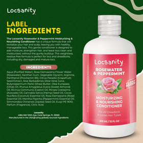 Locsanity Conditioner with fresh peppermint leaves