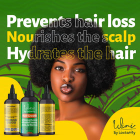 Locsanity Wini Hair Growth Oil 4 OZ with ingredients list