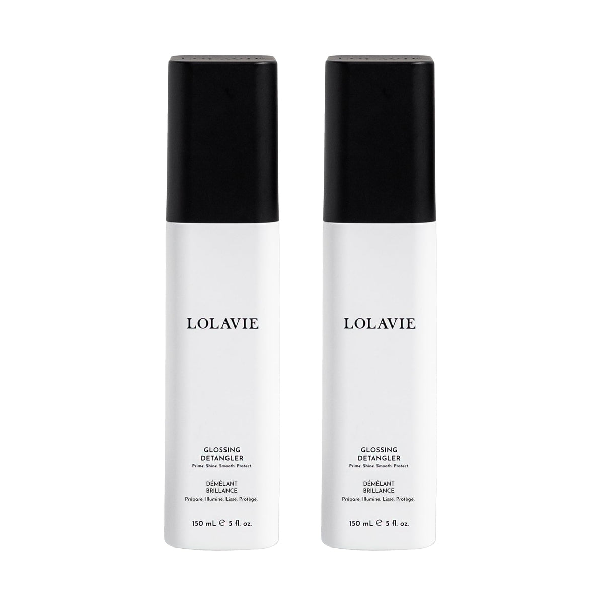 LolaVie Glossing Detangler 5 oz front view with packaging