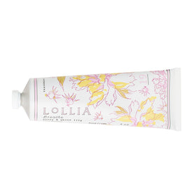 LOLLIA Breathe Hand Cream 4 oz front view with floral design
