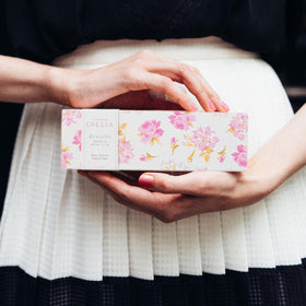 LOLLIA Breathe Hand Cream 4 oz lifestyle scene on vanity