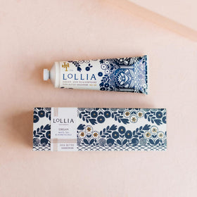 LOLLIA Dream Handcreme 4 oz back view showing ingredients