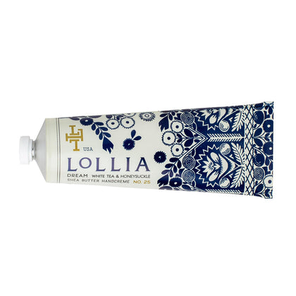 LOLLIA Dream Handcreme 4 oz front view with floral design