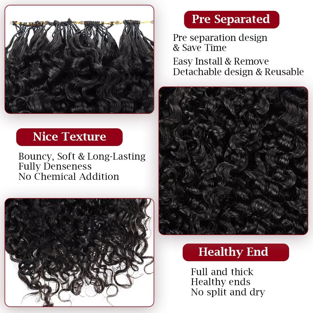 LOLly HAIR crochet hair packaging with natural black colour