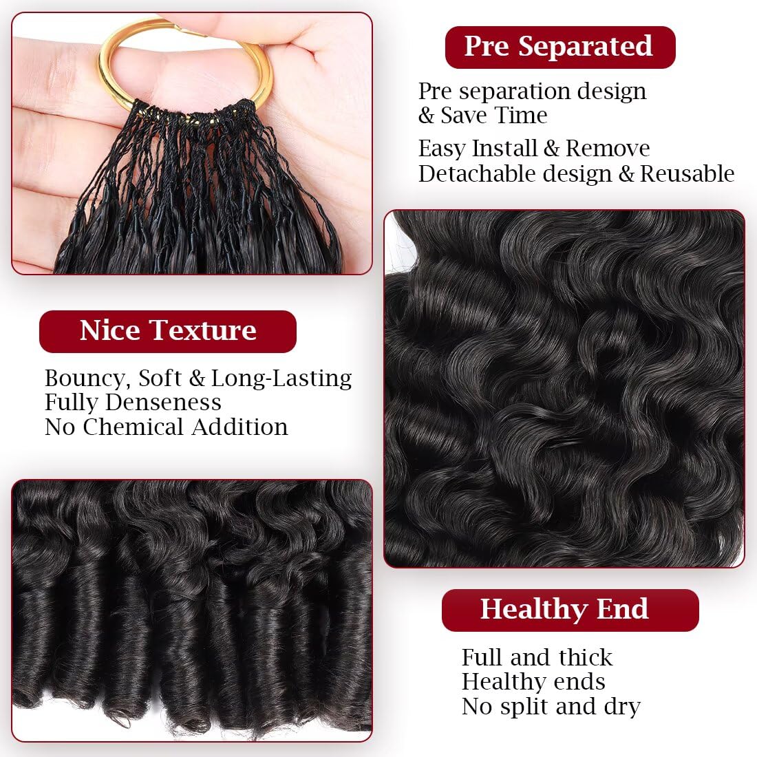 LOLLY HAIR Miracle Invisible Knots Crochet Hair 14 Inch packaging