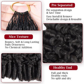 LOLLY HAIR Miracle Invisible Knots Crochet Hair 14 Inch packaging