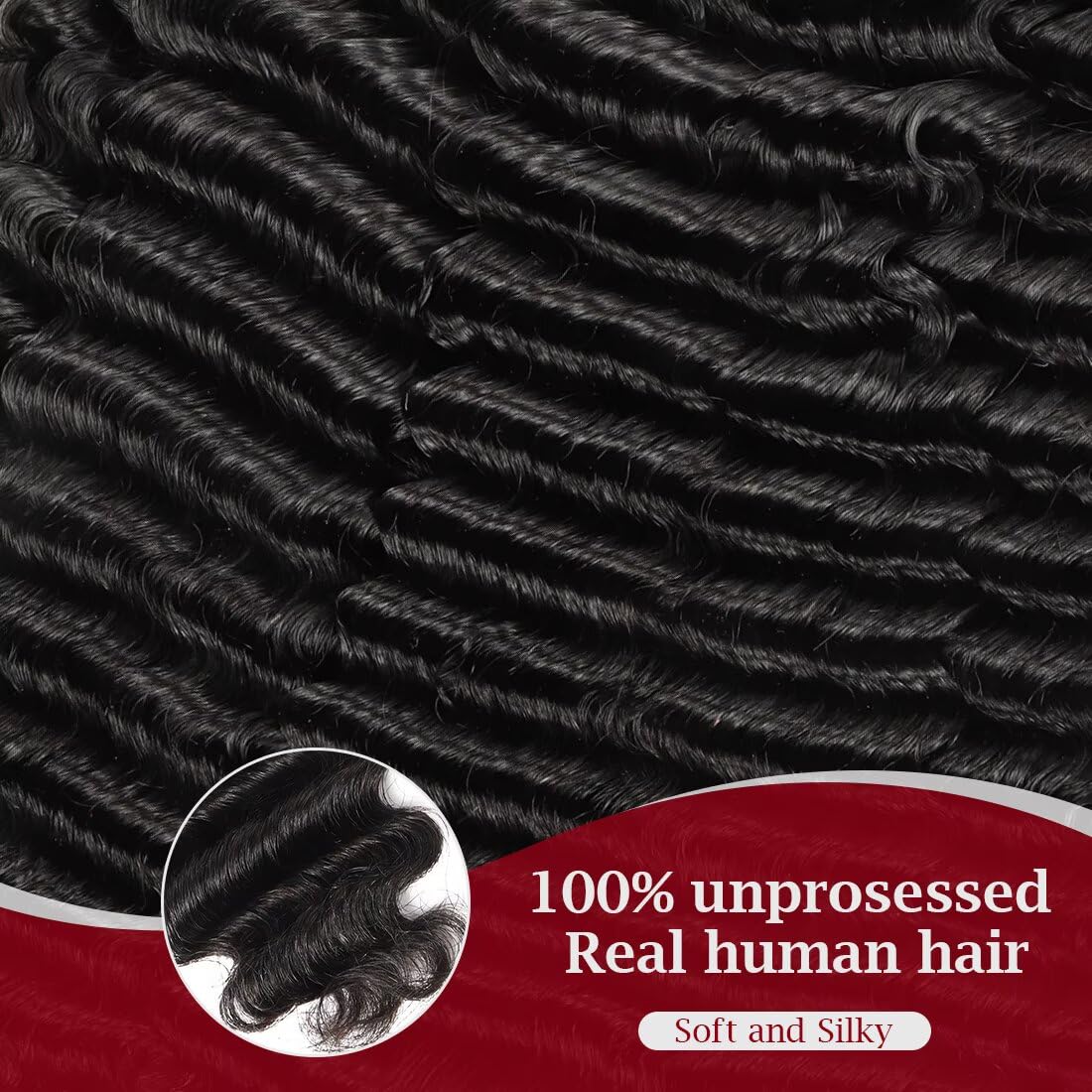 LOLly Hair Miracle Invisible Knots Crochet Hair 18 Inch showing pre-looped design