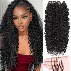 LOLly HAIR Miracle Invisible Knots Crochet Hair 20 Inch front view