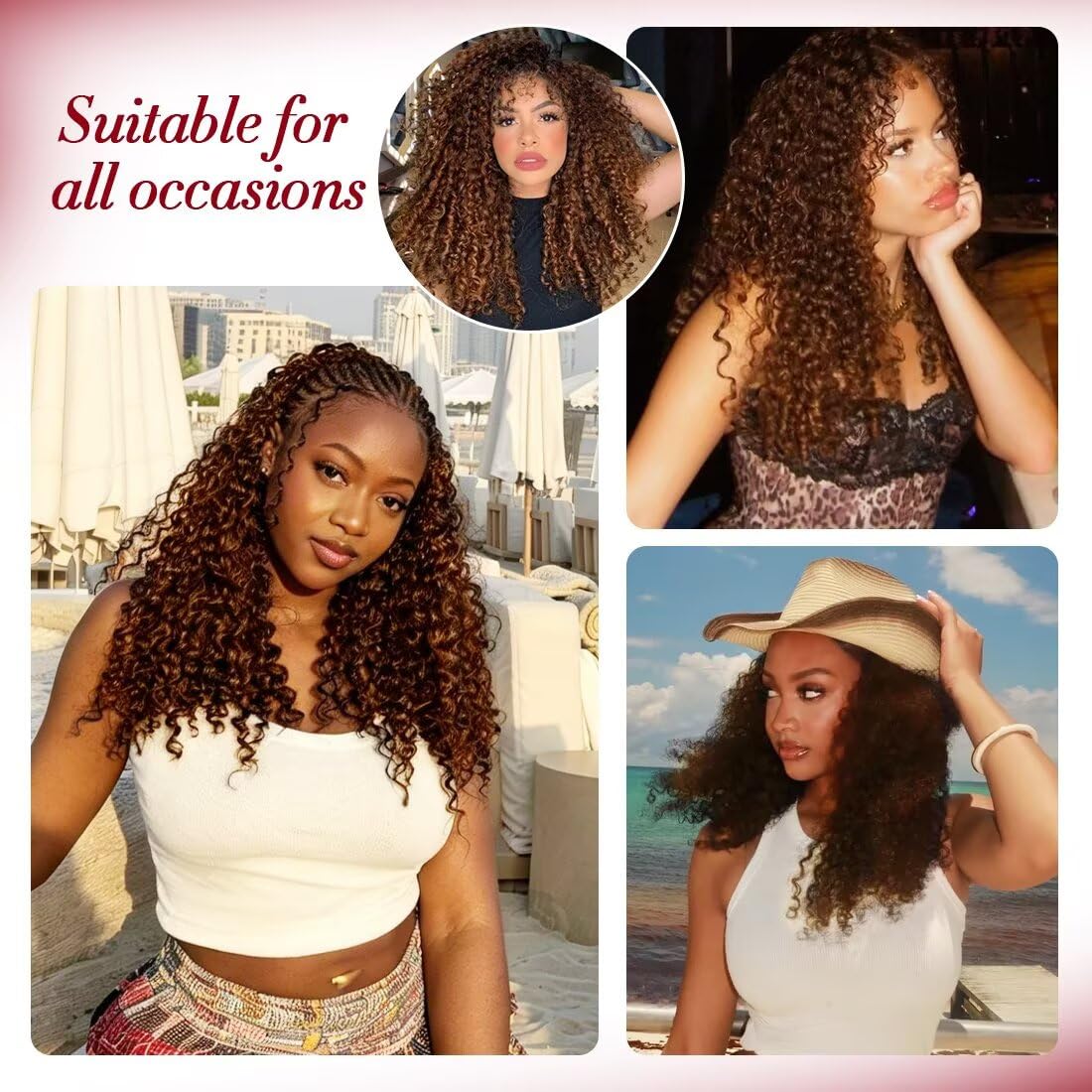 LOLLY HAIR Miracle Invisible Knots Crochet Hair back view
