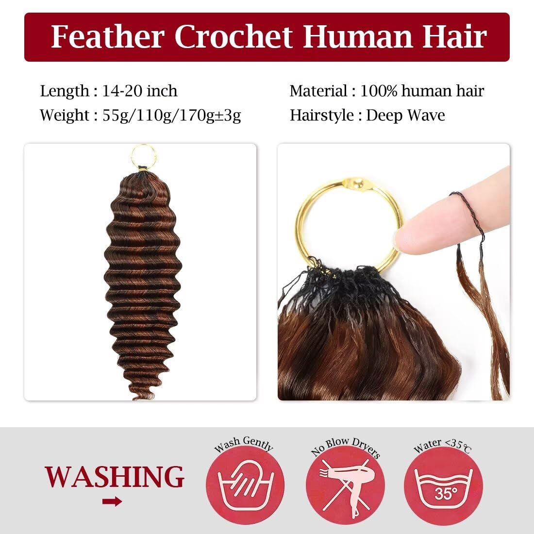 LOLLY HAIR Miracle Invisible Knots Crochet Hair close-up of texture