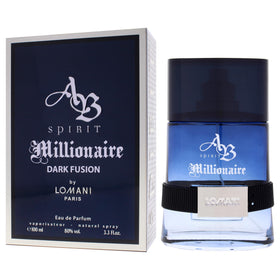 Lomani Ab Spirit Millionaire Dark Fusion Men EDP Spray 3.3 oz bottle close-up