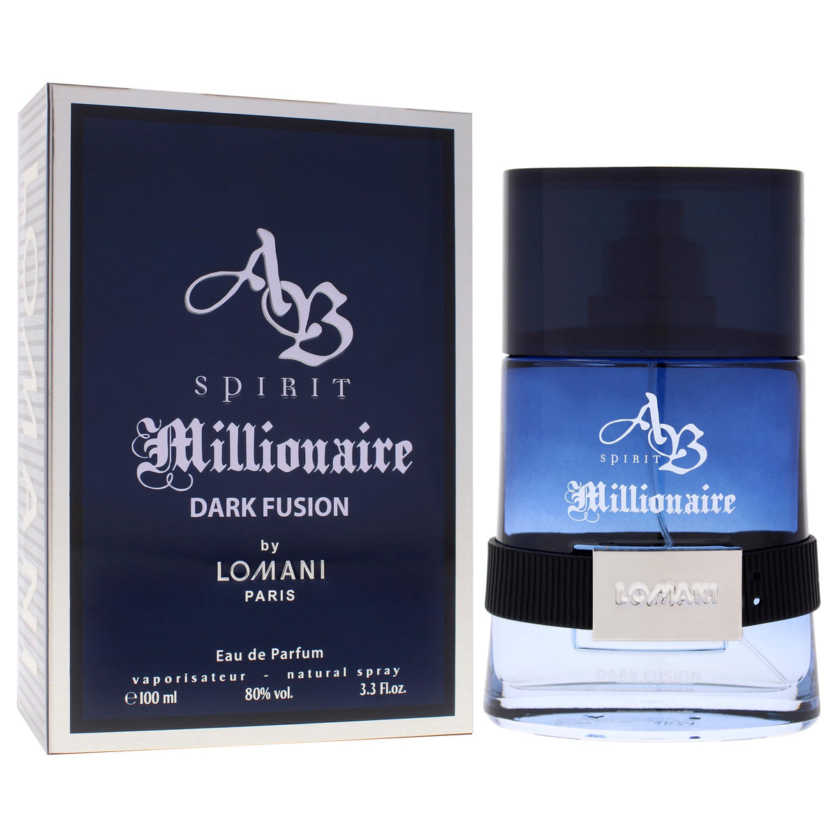Lomani Ab Spirit Millionaire Dark Fusion Men EDP Spray 3.3 oz side view