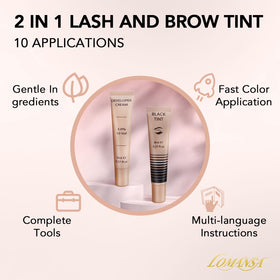Lomansa Lash Color Kit in use on eyelashes