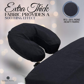 LONDON LINENS black flannel cover on a massage table