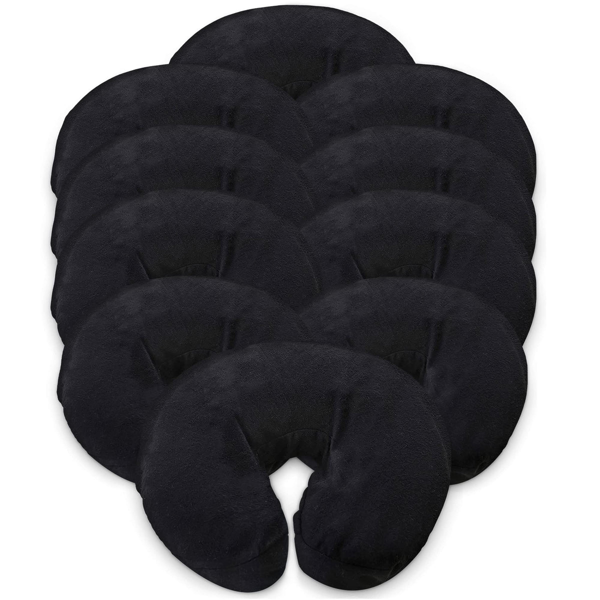 LONDON LINENS pack of 10 black cotton flannel massage table covers