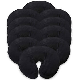 LONDON LINENS pack of 10 black cotton flannel massage table covers