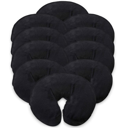 LONDON LINENS pack of 10 black cotton flannel massage table covers