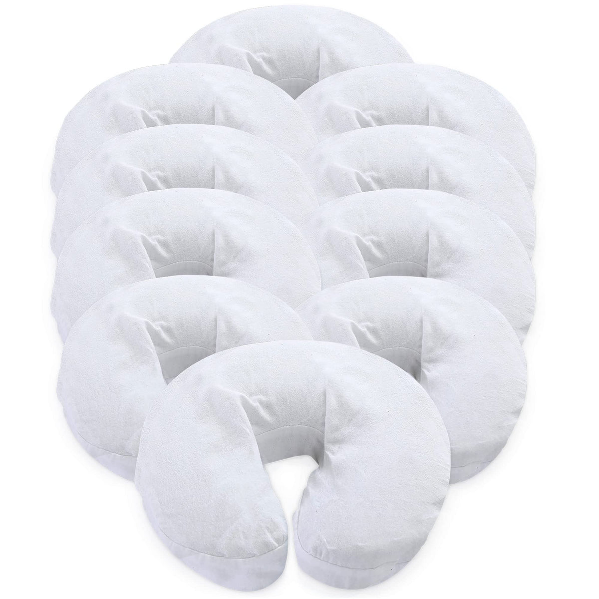 LONDON LINENS pack of 10 white cotton flannel massage table covers